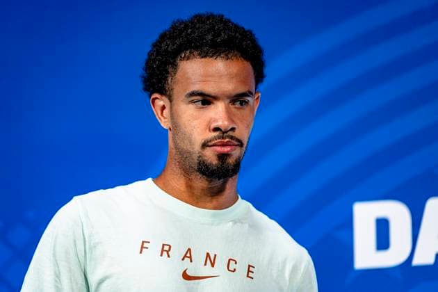 DALLAS - Warren Zaire-Emery of France during the 2026 World Cup, France MD-1 press conference, PK, Pressekonferenz at AT&T Stadium on July 13, 2026, in Dallas, United States. (Photo by Stefan Koops EYE4IMAGES DeFodi Images) - *** DALLAS Warren Zaire Emery of France during the 2026 World Cup, France Match Day 1 press conference at AT&T Stadium on July 13, 2026, in Dallas, United States. Photo by Stefan Koops, EYE4IMAGES, DeFodi Images