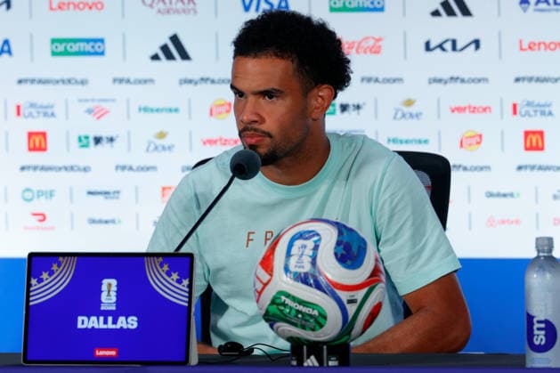 July 13, 2026, Arlington, Texas, USA: speaks to members of the media during a press conference, PK, Pressekonferenz at Dallas Stadium ahead of their semifinal match against France at the 2026 FIFA World Cup, WM, Weltmeisterschaft, Fussball Arlington USA - ZUMAa325 20260713_zsa_a325_004 Copyright: xDavidxBalleringxIix