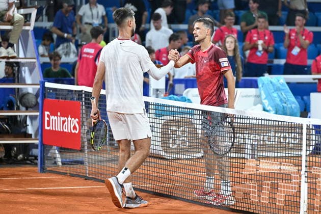 Croatia, Umag, 130726. Goran Ivanisevic Stadium. 36th Plava Laguna Croatia Open Umag. Tennis match between Vit Kopriva - Dino Prizmic. Photo: Vanesa Pandzic CROPIX Copyright: xxVanesaxPandzicx tenis_prizmic_kopriva23-130726