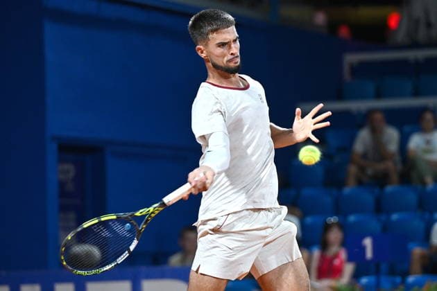 Croatia, Umag, 130726. Goran Ivanisevic Stadium. 36th Plava Laguna Croatia Open Umag. Tennis match between Vit Kopriva - Dino Prizmic. In the photo: Dino Prizmic. Photo: Vanesa Pandzic CROPIX Copyright: xxVanesaxPandzicx tenis_prizmic_kopriva15-130726