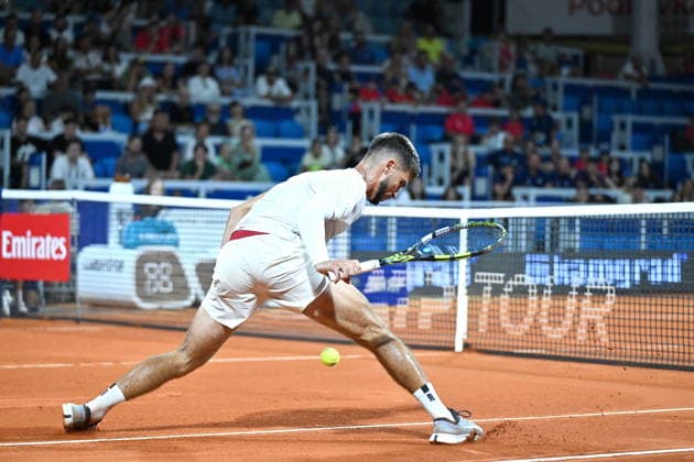 Croatia, Umag, 130726. Goran Ivanisevic Stadium. 36th Plava Laguna Croatia Open Umag. Tennis match between Vit Kopriva - Dino Prizmic. In the photo: Dino Prizmic. Photo: Vanesa Pandzic CROPIX Copyright: xxVanesaxPandzicx tenis_prizmic_kopriva18-130726