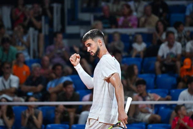 Croatia, Umag, 130726. Goran Ivanisevic Stadium. 36th Plava Laguna Croatia Open Umag. Tennis match between Vit Kopriva - Dino Prizmic. In the photo: Dino Prizmic. Photo: Vanesa Pandzic CROPIX Copyright: xxVanesaxPandzicx tenis_prizmic_kopriva22-130726
