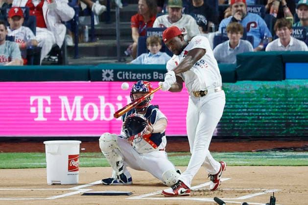 St Louis Cardinals Jordan Walker competes in the first round of the 2026 MLB, Baseball Herren, USA Home Run Derby at Citizens Bank Park in Philadelphia, Pennsylvania, on Monday, July 13, 2026.  PHI20260713911 LAURENCExKESTERSON