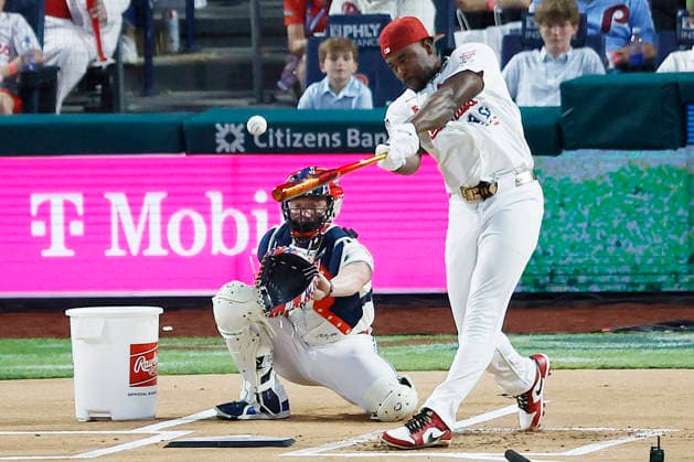St Louis Cardinals Jordan Walker competes in the first round of the 2026 MLB, Baseball Herren, USA Home Run Derby at Citizens Bank Park in Philadelphia, Pennsylvania, on Monday, July 13, 2026.  PHI20260713914 LAURENCExKESTERSON