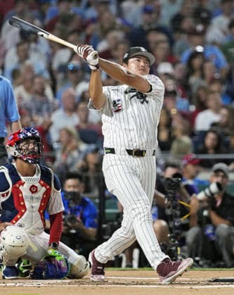 Baseball: MLB, Baseball Herren, USA All-Star Home Run Derby Munetaka Murakami of the Chicago White Sox competes in the MLB All-Star Home Run Derby on July 13, 2026, at Citizens Bank Park in Philadelphia.  A14AA0005623007P