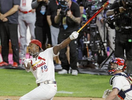 Baseball: MLB, Baseball Herren, USA All-Star Home Run Derby Jordan Walker of the St. Louis Cardinals competes in the MLB All-Star Home Run Derby on July 13, 2026, at Citizens Bank Park in Philadelphia.  A14AA0005623019P