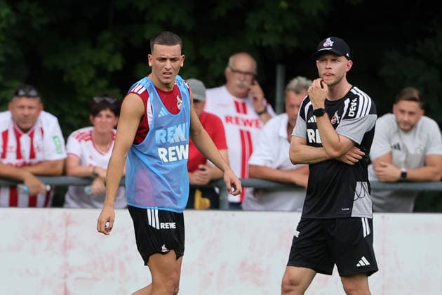 Trainingsauftakt, 1. FC Köln, von links: Said El Mala, Rene Wagner (1. FC Köln), 13.07.2026, Bild: *** Local Caption *** *** Sports: Start of Training, 1. FC Köln, from left: Said El Mala, Rene Wagner, 1. FC Köln, July 13, 2026, Photo *** Local Caption ***