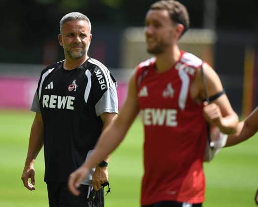 13.07.2026, xophax, Fussball 1.Bundesliga, 1.FC Koeln , Trainingsauftakt am Geissbockheim. Co- Trainer Evangelos Sbonias ( 1.FC Köln ) Koeln *** July 13, 2026, xophax, Soccer, Bundesliga 1, 1. FC Köln, Start of training at Geissbockheim, Assistant Coach Evangelos Sbonias, 1. FC Köln