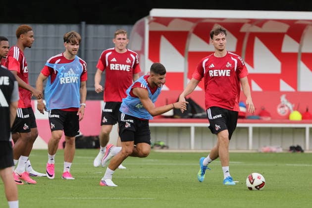Trainingsauftakt, 1. FC Köln, vorne: Tom Krauß (1. FC Köln), 13.07.2026, Bild: *** Local Caption *** *** Sports: Start of Training, 1. FC Köln, Tom Krauß up front, 1. FC Köln, July 13, 2026, Photo *** Local Caption ***