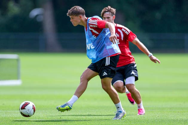 13.07.2026, Fußball, Trainingsauftakt 1.FC Köln, 1. Fußball Bundesliga, Geißbockheim, Saison 2026 2027: Jonathan Friemel (1.FC Koeln) beim ersten Training der neuen Saison 26 27 DFB regulations prohibit any use of photographs as image sequences and or quasi-video. Nordrhein-Westfalen Deutschland *** July 13, 2026, Soccer, 1. FC Köln s first training session, Bundesliga, Geißbockheim, 2026–2027 season, Jonathan Friemel, 1. FC Köln at the first training session of the new 2026–2027 season. DFB regulations prohibit any use of photographs as image sequences and or quasi-video. North Rhine-Westphalia, Germany