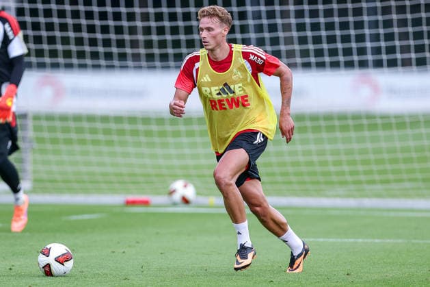 13.07.2026, Fußball, Trainingsauftakt 1.FC Köln, 1. Fußball Bundesliga, Geißbockheim, Saison 2026 2027: Sebastian Sebulonsen (1FC Koeln 28) beim ersten Training der neuen Saison 26 27 DFB regulations prohibit any use of photographs as image sequences and or quasi-video. Nordrhein-Westfalen Deutschland *** July 13, 2026, Soccer, 1. FC Köln s first training session, 1 Bundesliga, Geißbockheim, 2026–2027 season: Sebastian Sebulonsen of 1. FC Köln, No. 28, at the first training session of the new 2026–2027 season. DFB regulations prohibit any use of photographs as image sequences and or quasi-video. North Rhine-Westphalia, Germany