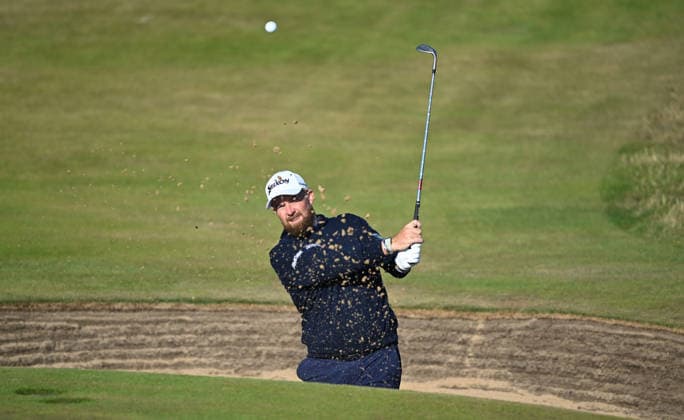 Shane Lowry (IRE) from a bunker on the 8th Green 154th Open Golf Championships, Royal Birkdale, Southport, UK - 14 Jul 2026Southport Royal Birkdale United Kingdom  Copyright: xGreigxCowie Shutterstockx 16988289ay