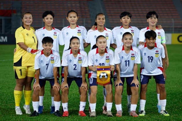 July 13, 2026, Kuala Lumpur, Malaysia: Laos players seen prior to the AFF Women s Cup 2026 match between Singapore and Laos at Kuala Lumpur Football Stadium, Cheras. Final score Singapore 1 : 1 Laos AFF Women s Cup 2026 Singapore Vs Laos In Kuala Lumpur, Malaysia - 13 Jul 2026  - ZUMAs197 20260713_aaa_s197_210 Copyright: xWongxFokxLoyx