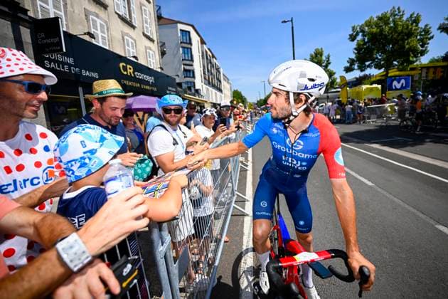 Tour de France 2026 Stage 10 LE LIORAN, FRANCE - JULY 14 : Martin Guillaume (FRA) of Groupama - FDJ United before the start of the race during stage 10 of the 113rd edition of Tour de France an UCI World Tour 2.UWT cycling road race stage for Men Elite of 167 km with start in Aurillac and finish in Le Lioran on July 14, 2026 in Le Lioran, France, 14 07 2026 Le Lioran France  Copyright: xTomasxSiskx