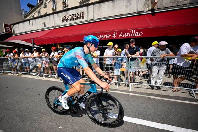Tour de France 2026 Stage 10 LE LIORAN, FRANCE - JULY 14 : Kanter Max (GER) of XDS Astana Team before the start of the race during stage 10 of the 113rd edition of Tour de France an UCI World Tour 2.UWT cycling road race stage for Men Elite of 167 km with start in Aurillac and finish in Le Lioran on July 14, 2026 in Le Lioran, France, 14 07 2026 Le Lioran France  Copyright: xTomasxSiskx
