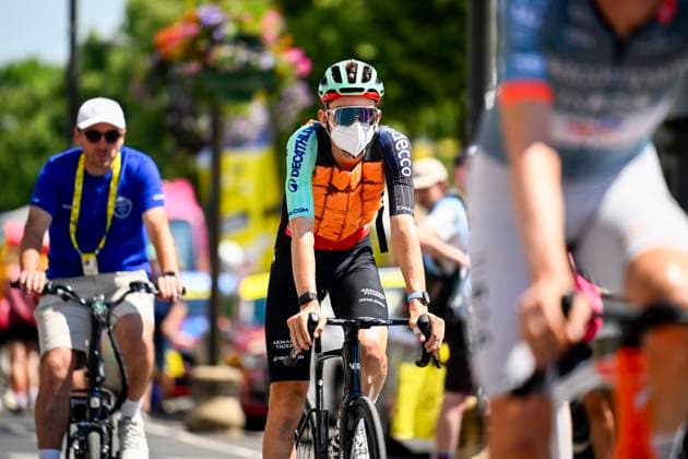 Tour de France 2026 Stage 10 LE LIORAN, FRANCE - JULY 14 : Seixas Paul (FRA) of Decathlon CMA CGM Team before the start of the race during stage 10 of the 113rd edition of Tour de France an UCI World Tour 2.UWT cycling road race stage for Men Elite of 167 km with start in Aurillac and finish in Le Lioran on July 14, 2026 in Le Lioran, France, 14 07 2026 Le Lioran France  Copyright: xTomasxSiskx