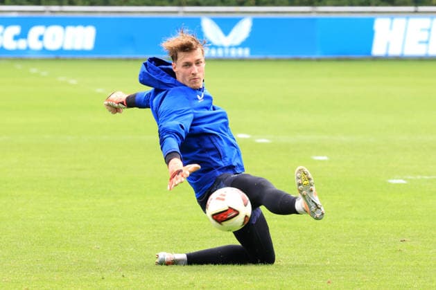 DEU, DFL, 2. FBL Hertha BSC, Training, 14.07.2026, Sportforum, Berlin, DEU, DFL, 2. FBL Hertha BSC, Training, Tim Goller (Hertha BSC Berlin 43) DFL - regulations prohibit any use of Photographs as image sequences and or quasi-video *** GER, DFL, 2nd Bundesliga Hertha BSC, Training, July 14, 2026, Sportforum, Berlin, GER, DFL, 2nd Bundesliga Hertha BSC, Training, Tim Goller Hertha BSC Berlin 43 DFL regulations prohibit any use of photographs as image sequences and or quasi-video Nordphotox xEngler nph00076