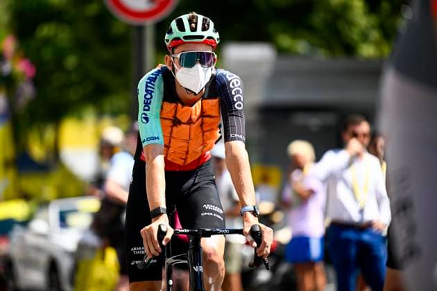 Tour de France 2026 Stage 10 LE LIORAN, FRANCE - JULY 14 : Seixas Paul (FRA) of Decathlon CMA CGM Team before the start of the race during stage 10 of the 113rd edition of Tour de France an UCI World Tour 2.UWT cycling road race stage for Men Elite of 167 km with start in Aurillac and finish in Le Lioran on July 14, 2026 in Le Lioran, France, 14 07 2026 Le Lioran France  Copyright: xTomasxSiskx