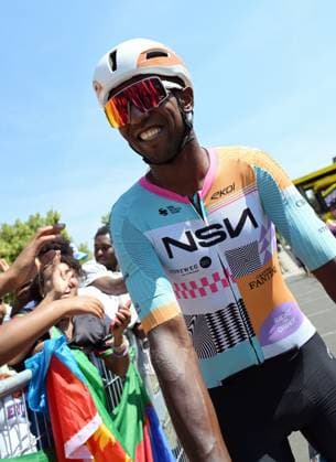 Eritrean Biniam Girmay of NSN Cycling Team pictured at the start of stage 10 of the 2026 Tour de France cycling race, a stage of 167km from Aurillac to Le Lioran, on Tuesday 14 July 2026. The 113th edition of the Tour de France starts on Saturday 4 July in Barcelona, Spain, and will finish in Paris, France on the 26th of July. DAVIDxPINTENS  x181105776x
