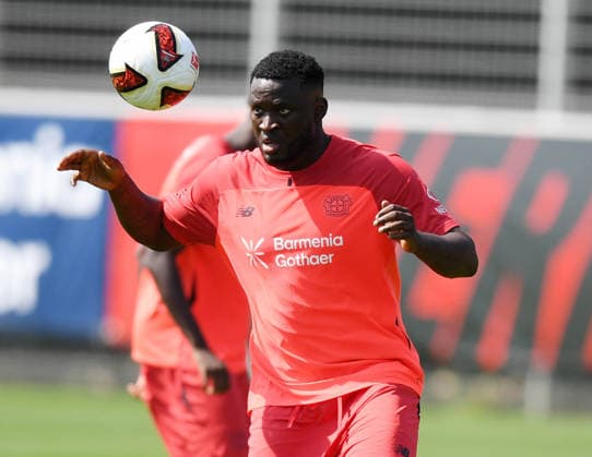 14.07.2026, xophax, Fussball 1.Bundesliga, Bayer 04 Leverkusen. Training . Trainingsauftakt an der BayArena. Victor Boniface ( Bayer 04 ) Leverkusen *** July 14, 2026, xophax, Soccer, Bundesliga 1, Bayer 04 Leverkusen Training, First Training Session at the BayArena, Victor Boniface, Bayer 04 Leverkusen