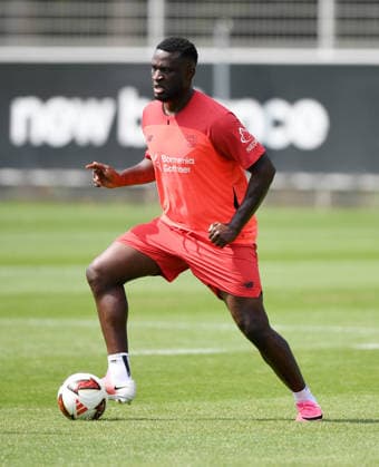14.07.2026, xophax, Fussball 1.Bundesliga, Bayer 04 Leverkusen. Training . Trainingsauftakt an der BayArena. Victor Boniface ( Bayer 04 ) Leverkusen *** July 14, 2026, xophax, Soccer, Bundesliga 1, Bayer 04 Leverkusen Training, First Training Session at the BayArena, Victor Boniface, Bayer 04 Leverkusen