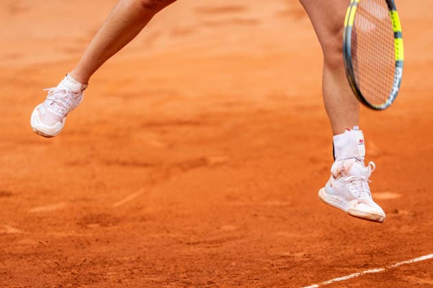 TENNIS - WTA, Tennis Damen Generali Open Ladies Kitzbuehel KITZBUEHEL,AUSTRIA,14.JUL.26 - TENNIS - WTA Tour, Generali Open Ladies Kitzbuehel. Image shows a feature of a shoes.  GEPAxpictures xJulioxArellano