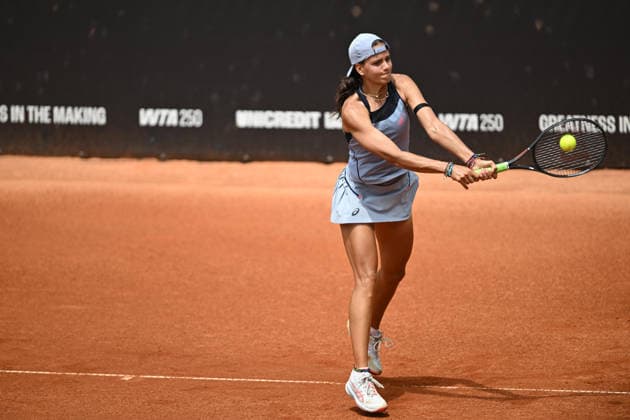 UniCredit IASI OPEN Emiliana Arango of Columbia plays against Tamara Zidansek of Slovenia during the Unicredit Iasi Open game, in Iasi, Romania, on July 14, 2026. Imago Images Alex Nicodim Copyright: xAlexxNicodimx
