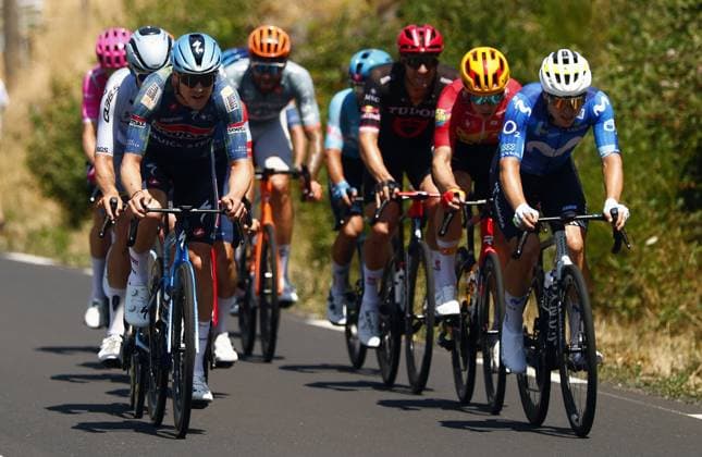 Belgian Louis Vervaeke of Soudal Quick-Step pictured in action during the stage 10 of the 2026 Tour de France cycling race, a stage of 167km from Aurillac to Le Lioran, on Tuesday 14 July 2026. The 113th edition of the Tour de France starts on Saturday 4 July in Barcelona, Spain, and will finish in Paris, France on the 26th of July. POOLxLUCAxBETTINI  x181117694x