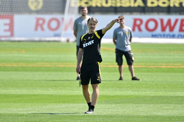 Trainer Niko Kovac (Borussia Dortmund) 14.07.2026, Fussball 1. Bundesliga, Saison 2026 2027, Training Borussia Dortmund Dortmund Trainingsgelände Nordrhein Westfalen Deutschland *** Coach Niko Kovac, Borussia Dortmund, July 14, 2026; Soccer, Bundesliga 1, 2026–2027 season; Borussia Dortmund training session at the Dortmund training facility in North Rhine-Westphalia, Germany Team2