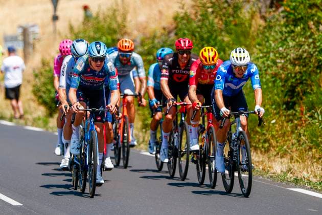 Tour de France 2026 Stage 10 LE LIORAN, FRANCE - JULY 14 : Vervaeke Louis (BEL) of Soudal Quick-Step in action during stage 10 of the 113rd edition of Tour de France an UCI World Tour 2.UWT cycling road race stage for Men Elite of 167 km with start in Aurillac and finish in Le Lioran on July 14, 2026 in Le Lioran, France, 14 07 2026 Le Lioran France  Copyright: xLucaxBettinix