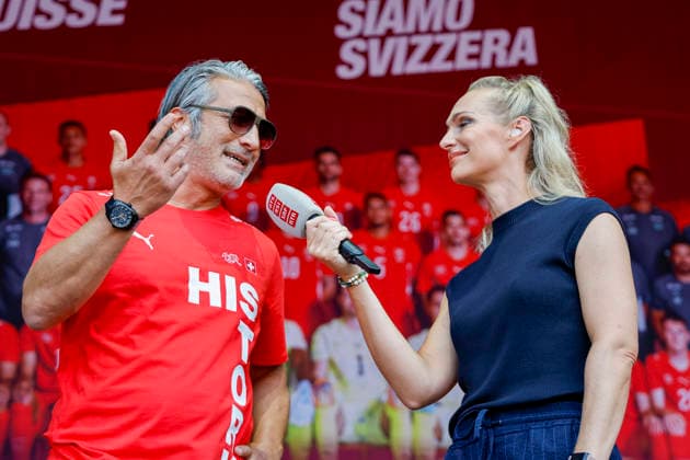 Murat Yakin (Trainer) im Interview , Schweiz, Schweizer Nationalteam Empfang Zürich, WM-Rückkehr der Schweizer Nati, Empfang nach der WM 2026, 2026, 14.07.2026, Turbinenplatz, Zürich, Schweiz Zürich Turbinenplatz Schweiz *** Interview with Coach Murat Yakin, Switzerland, Swiss National Team Welcome Ceremony in Zurich, World Cup: Return of the Swiss National Team, Welcome Ceremony after the 2026 World Cup, 2026, July 14, 2026, Turbinenplatz, Zurich, Switzerland, Zurich, Turbinenplatz, Switzerland Copyright: xGrantxHubbsx