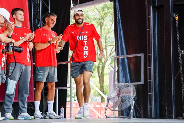 Ricardo Rodriguez , Schweiz, Schweizer Nationalteam Empfang Zürich, WM-Rückkehr der Schweizer Nati, Empfang nach der WM 2026, 2026, 14.07.2026, Turbinenplatz, Zürich, Schweiz Zürich Turbinenplatz Schweiz *** Ricardo Rodriguez, Switzerland, Swiss National Team Welcome Ceremony in Zurich, World Cup: Return of the Swiss National Team, Welcome Ceremony after the 2026 World Cup, 2026, July 14, 2026, Turbinenplatz, Zurich, Switzerland; Zurich, Turbinenplatz, Switzerland Copyright: xGrantxHubbsx