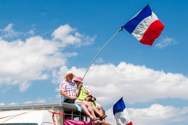 Tour de France 2026 Stage 10 LE LIORAN, FRANCE - JULY 14 : Illustration picture of fans during stage 10 of the 113rd edition of Tour de France an UCI World Tour 2.UWT cycling road race stage for Men Elite of 167 km with start in Aurillac and finish in Le Lioran on July 14, 2026 in Le Lioran, France, 14 07 2026 Le Lioran France  Copyright: xLucaxBettinix
