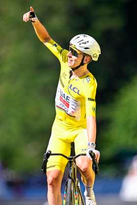 Tour de France 2026 Stage 10 LE LIORAN, FRANCE - JULY 14 : Pogacar Tadej (SLO) of UAE Team Emirates XRG celebrating his victory during stage 10 of the 113rd edition of Tour de France an UCI World Tour 2.UWT cycling road race stage for Men Elite of 167 km with start in Aurillac and finish in Le Lioran on July 14, 2026 in Le Lioran, France, 14 07 2026 Le Lioran France  Copyright: xTomasxSiskx