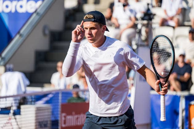 260714 Max Dahlin of Sweden celebrates during day 2 of the Nordea Open on July 14, 2026 in Bastad. Photo: Niclas Jönsson BILDBYRAN COP 273 NO0429 tennis ATP, Tennis Herren 250 nordea open bbeng jubel sverige sweden celebrates *** July 14, 2026: Max Dahlin of Sweden celebrates during Day 2 of the Nordea Open on July 14, 2026 in Bastad. Photo by Niclas Jönsson, BILDBYRAN COP 273 NO0429 tennis ATP 250 Nordea Open BBENG celebration Sweden celebrates  Copyright: NICLASxJÖNSSON BB260714NO019