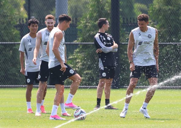 July 14, 2026, Chicago, Illinois, USA: ROBERT LEWANDOWSKI of Poland during the first practise session with MLS, Fussball Herren, USA team Chicago Fire after signed two years contract, Chicago, USA. MLS - Lewandowski With Chicago Fire  - ZUMAc278 20260714_zsp_c278_002 Copyright: xMarcinxCholewinskix