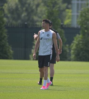 Lewandowski first training with Chicago fire CHICAGO, UNITED STATES - JULY 14: Poland s Robert Lewandowski attends in his first training session with his new club Chicago Fire FC at Endeavor Health Performance Center in Chicago, United States, on July 14, 2026. Jacek Boczarski Anadolu Chicago United States. Editorial use only. Please get in touch for any other usage.  Copyright: x2026xAnadoluxJacekxBoczarskix