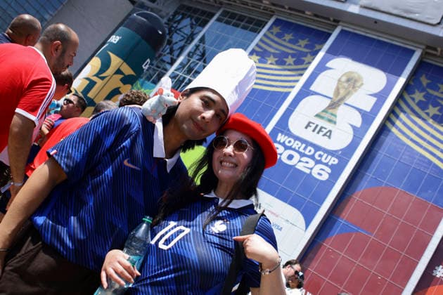 France s supporters cheer ahead of the FIFA World Cup, WM, Weltmeisterschaft, Fussball 2026 semifinals soccer match between France against Spain, in Dallas, USA, 14 July 2026. FIFA World Cup 2026 semifinals - France vs Spain !ACHTUNG: NUR REDAKTIONELLE NUTZUNG!  Copyright: xCarlosxRamirezx GRAF6503 20260714-55020892400_1
