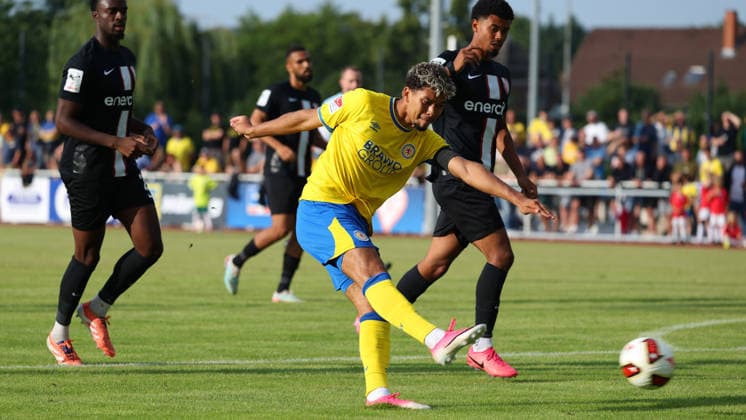 Eintracht BS vs TSV Havelse, Testspiel Wolfenbüttel, 14.07.2026, Fussball, Herren, Saiion 2026 27, Eintracht Braunschweig vs TSV Havelse, Testspiel, Yann Sturm (Eintracht Braunschweig) Niedersachsen Deutschland *** Eintracht BS vs. TSV Havelse, Friendly Match in Wolfenbüttel, July 14, 2026, Soccer, Men’s, 2026–27 Season, Eintracht Braunschweig vs. TSV Havelse, Friendly Match, Yann Sturm, Eintracht Braunschweig, Lower Saxony, Germany