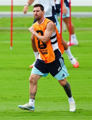 Argentina Training Session - FIFA World Cup, WM, Weltmeisterschaft, Fussball 2026 ATLANTA, GEORGIA - JULY 14: Argentina s Lionel Messi attends the training session ahead of the FIFA World Cup 2026 Semi Final match against England in Atlanta, Georgia, United Staes on July 14, 2026. Evrim Aydin Anadolu Georgia United States. Editorial use only. Please get in touch for any other usage.  Copyright: x2026xAnadoluxEvrimxAydinx