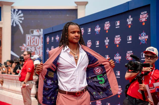 July 14, 2026, Philadelphia, Pennsylvania, United States: CJ ABRAMS on the All Star Red Carpet show presented by Mastercard at the Independence Mall in Philadelphia Pa Philadelphia United States - ZUMArf1_ 20260714_zaf_rf1_009 Copyright: xRickyxFitchettx