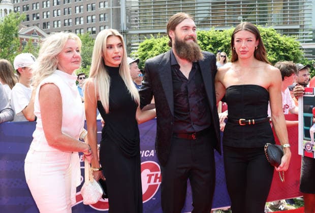 Brandon Marsh 16 of the Philadelphia Phillies arrives on the red carpet at the 2026 MLB, Baseball Herren, USA All Star Red Carpet Show in Philadelphia, Pennsylvania, on Tuesday, July 14, 2026.  PHI202607142006 LAURENCExKESTERSON