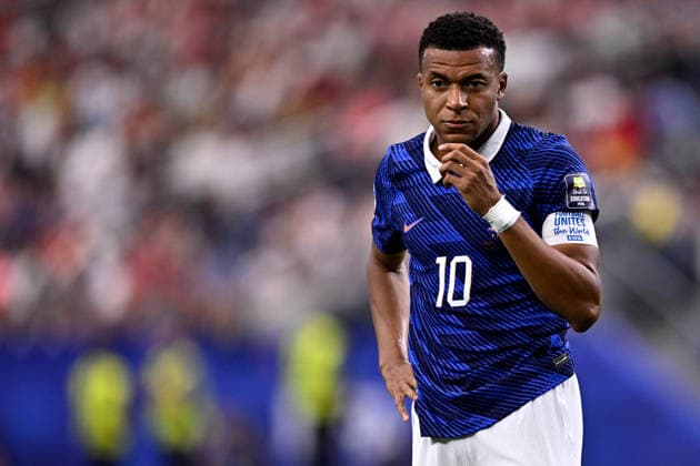2026-07-14 France v Spain - Semi Final - FIFA World Cup, WM, Weltmeisterschaft, Fussball 2026 ARLINGTON, UNITED STATES - JULY 14: Kylian Mbappe of France during the Semi Final - FIFA World Cup 2026 match between France and Spain at Dallas Stadium on July 14, 2026 in Arlington, Texas. (Photo by Pablo Morano BSR Agency) Arlington United States Content not available for redistribution in The Netherlands directly or indirectly through any third parties. Copyright: xBSRxAgencyx