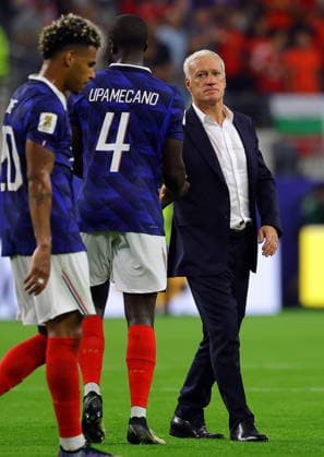 FIFA World Cup, WM, Weltmeisterschaft, Fussball 2026 semifinals - France vs Spain France s head coach Didier Deschamps reacts after losing the FIFA World Cup 2026 semifinals match France against Spain, in Dallas, USA, 14 July 2026. DALLAS United States  Copyright: xCHRISTOPHERxNEUNDORFx