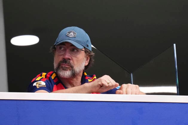 July 14, 2026, Arlington, Texas, United States: Javier Bardem attends during the FIFA World Cup, WM, Weltmeisterschaft, Fussball 2026 Semi Final match between France and Spain at Dallas Stadium on July 14, 2026 in Arlington, Texas. France V Spain: Semi Final - FIFA World Cup 2026  - ZUMAa181 20260714_zaa_a181_157 Copyright: xJosexBretonx