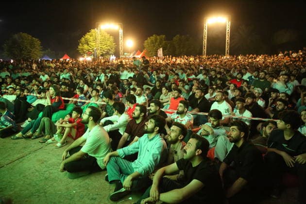 Hundreds watch France-Spain semifinal in Erbil ERBIL, IRAQ - JULY 14: Hundreds of people gather to watch the semifinal match between the national football teams of France and Spain on a giant screen set up in Erbil, Iraq on July 14, 2026. Ahsan Mohammed Ahmed Ahmed Anadolu Erbil Iraq. Editorial use only. Please get in touch for any other usage.  Copyright: x2026xAnadoluxAhsanxMohammedxAhmedxAhmedx