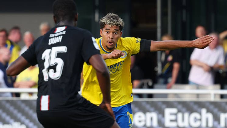Eintracht BS vs TSV Havelse, Testspiel Wolfenbüttel, 14.07.2026, Fussball, Herren, Saiion 2026 27, Eintracht Braunschweig vs TSV Havelse, Testspiel, Yann Sturm (Eintracht Braunschweig) Niedersachsen Deutschland *** Eintracht BS vs. TSV Havelse, Friendly Match in Wolfenbüttel, July 14, 2026, Soccer, Men’s, 2026–27 Season, Eintracht Braunschweig vs. TSV Havelse, Friendly Match, Yann Sturm, Eintracht Braunschweig, Lower Saxony, Germany