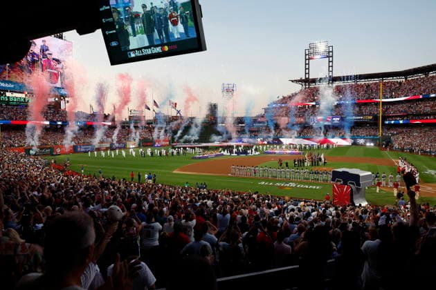 2026 Major League Baseball All Star game A view of the opening ceremonies of the 2026 Major League Baseball All Star Game at Citizens Bank Park in Philadelphia, Pennsylvania, USA, 14 July 2026. PHILADELPHIA PENNSYLVANIA USA  Copyright: xSTEVENxM.xFALKx