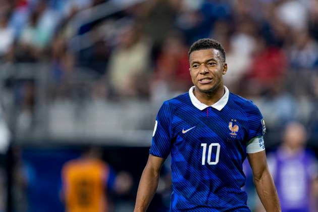 DALLAS - Kylian Mbappe of France during the 2026 World Cup match between France and Spain at Dallas Stadium on July 14, 2026, in Dallas, United States. (Photo by Stefan Koops EYE4IMAGES DeFodi Images) - *** DALLAS Kylian Mbappé of France during the 2026 World Cup match between France and Spain at Dallas Stadium on July 14, 2026, in Dallas, United States. Photo by Stefan Koops, EYE4IMAGES, DeFodi Images