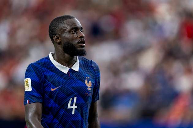 DALLAS - Dayot Upamecano of France during the 2026 World Cup match between France and Spain at Dallas Stadium on July 14, 2026, in Dallas, United States. (Photo by Stefan Koops EYE4IMAGES DeFodi Images) - *** DALLAS Dayot Upamecano of France during the 2026 World Cup match between France and Spain at Dallas Stadium on July 14, 2026, in Dallas, United States Photo by Stefan Koops EYE4IMAGES DeFodi Images